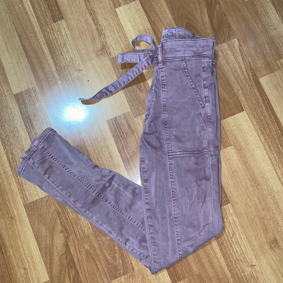 Blush pink Jeggings with tie front - Picture 2 of 4